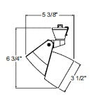 Juno Track Lighting T852BL (T852 BL) Facet - Line Voltage 35-50W PAR20, Black Color