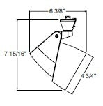 Juno Track Lighting T853WH (T853 WH) Facet - Line Voltage 35-75W PAR30, White Color