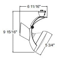 Juno Track Lighting T868BL (T868 BL) Mamba - Line Voltage 45-150W PAR38, Black Color