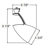 Juno Track Lighting T873SL Xanadu - Line Voltage 35-75W PAR30, Silver Color