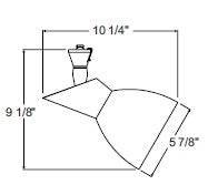 Juno Track Lighting T888SL Glacis - Line Voltage 45-150W PAR38, Silver Color