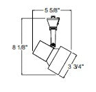 Juno Track Lighting T892SL (T892 SL) Cubix - Line Voltage 35-50W PAR20, Silver Color