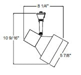 Juno Track Lighting T898WH (T898 WH) Cubix - Line Voltage 45-150W PAR38, White Color