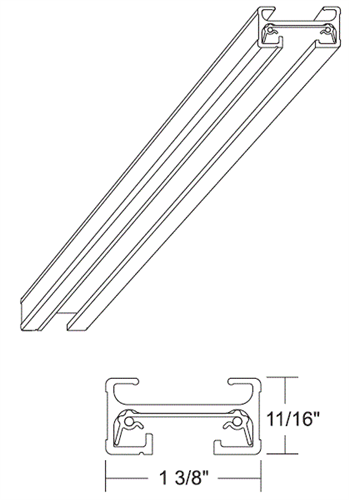 Juno Track Lighting T8SL (T 8FT SL) 8 ft Track - One Circuit Trac Master Line Voltage Track System, Silver Color
