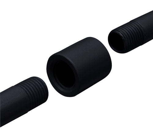 Juno Track Lighting T96BL (T96 BL) Pendant Stem Threaded Coupling, Black Color