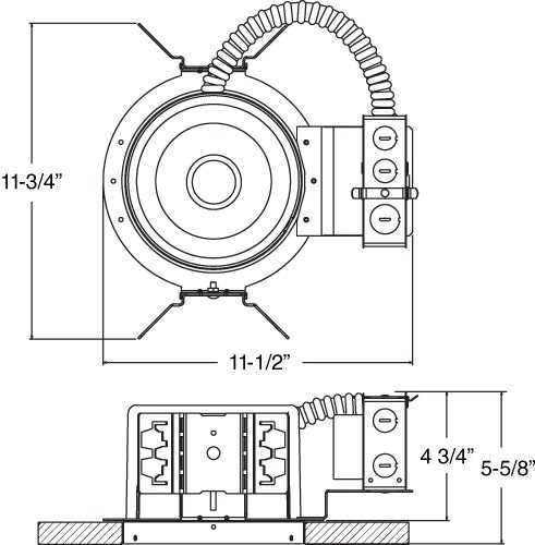 Juno Recessed Lighting TC1422LED3-35K-LCP 6" LED Standard Type New Construction Housing 1400 Lumens, 3500K Color Temperature, 120V Lutron Hi-Lume 3-Wire Dimmable Light for Chicago Plenum