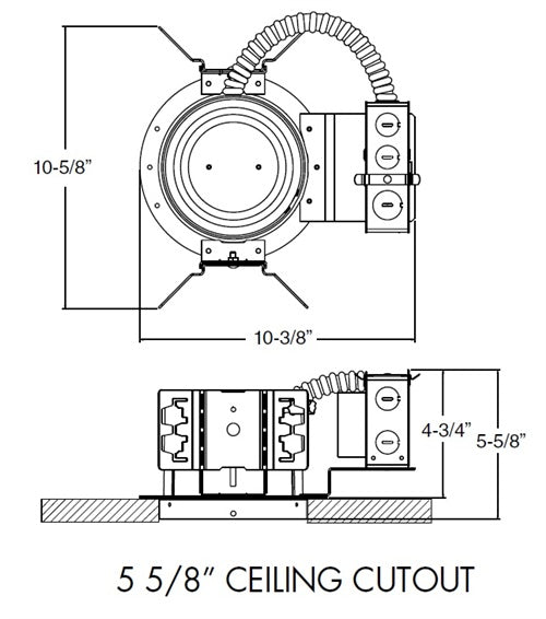 Juno Recessed Lighting TC20LED G4 09LM 35K 90CRI MVOLT EZ10 CP 5" TC-Rated LED Housing 900 Lumens, 3500K Color Temperature, Universal Driver 120-277V, eldoLED 0-10V, 10% Dim Chicago Plenum Rated