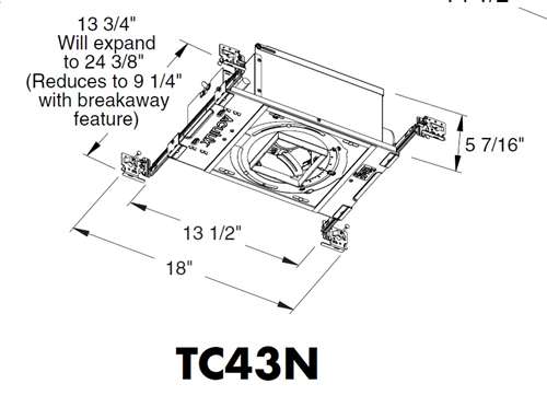 Juno Aculux TC43N MLV 120 Recessed Lighting 3 inch Low Voltage New Construction Standard Housing with 120V Magnetic Transformer