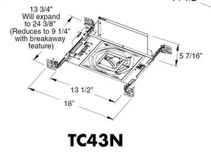 Juno Aculux TC43N MLV 120 Recessed Lighting 3 inch Low Voltage New Construction Standard Housing with 120V Magnetic Transformer