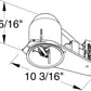 Juno Aculux Recessed Lighting TC43NR (TC43NR MLV 120) 3-1/4 inch Low Voltage Remodel Standard Housing with 120V Magnetic Transformer