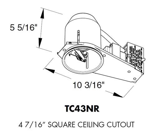 Juno Aculux TC43NR MLV 120 Recessed Lighting 3 inch Low Voltage Remodel Standard Housing with 120V Magnetic Transformer