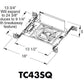 Juno Aculux TC43SQ MLV 120 Recessed Lighting 3 inch Low Voltage New Construction Standard Square Adjustable Housing