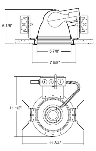 Juno Recessed Lighting TC906H 6 inch Line Voltage Low Profile New Construction Standard Housing for 100W A19 or 150W A21 Lamp