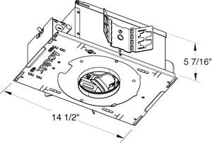 Juno Aculux Recessed Lighting TC943N-V (TC943N MLV 277) 3-1/4 inch Low Voltage New Construction Housing with 277V Magnetic Transformer