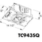 Juno Aculux TC943SQ MLV 120 Recessed Lighting 3 inch Low Voltage New Construction Standard Square Adjustable Housing with 120V Magnetic Transformer