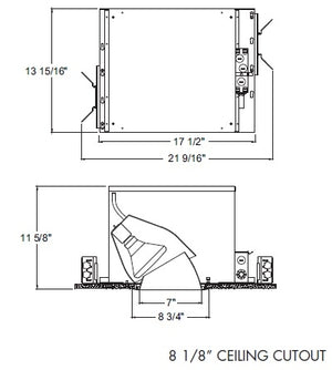 Juno Aculux Recessed Lighting TC973 7 inch Line Voltage Standard Adjustable Open Aperture, 250 Watts PAR38