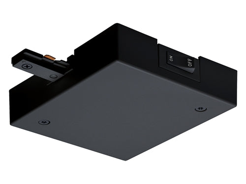 Juno Track Lighting TCLF11BL (TCLF11 BL) Trac-Master Current Limiting Feed, 1-Circuit, End Feed, Black Color