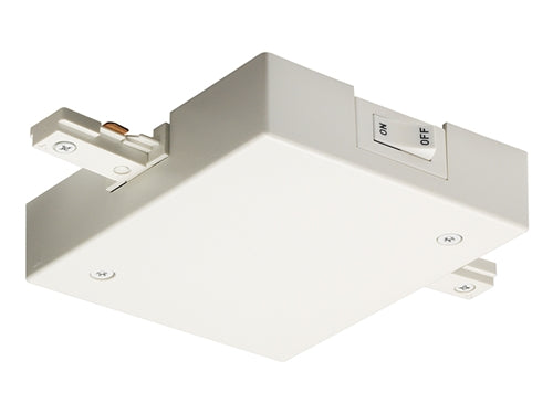 Juno Track Lighting TCLF21WH (TCLF21 WH) Trac-Master Current Limiting Feed, 1-Circuit, In-Line Feed, White Color