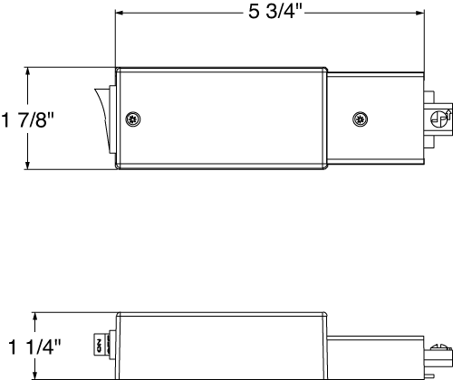 Juno Track Lighting TCLFM11BL (TCLFM11 BL) Trac-Master Current Limiting Feed, 1 Circuit, Mini End Feed, Black Color
