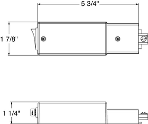 Juno Track Lighting TCLFM11BL (TCLFM11 BL) Trac-Master Current Limiting Feed, 1 Circuit, Mini End Feed, Black Color
