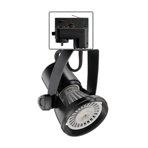 Juno HD Commercial Track Lighting TEK1030E18WBL (T1030 TEK E26 18W BL) 18W PAR30L E26 Base Die Cast Gimbal Ring Lampholder, Black Finish