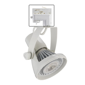 Juno HD Commercial Track Lighting TEK1030E18WWH (T1030 TEK E26 18W WH) 18W PAR30L E26 Base Die Cast Gimbal Ring Lampholder, White Finish