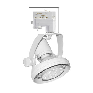 Juno HD Commercial Track Lighting TEK1031SEWH (T1031S TEK E26 75W WH) 75W PAR30S E26 Base Die Cast Gimbal Ring Lampholder, White Finish