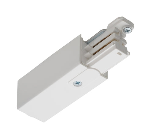 Juno HD Commercial Track Lighting TEK12-WH (TEK12 WH) 120V 2-Circuit/2-Neutral, TEK End Feed - Right polarity, White Color