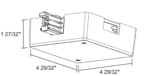 Juno HD Commercial Track Lighting TEK12CL-BL (TEK12CL BL) 120V 2-Circuit/2-Neutral, TEK Current Limiting End Feed - Right Polarity, Black Color