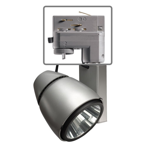 Juno HD Commercial Track Lighting TEK209LG23FSL (T209L TEK G2 30K 80CRI PDIM FL SL) 19W Conix LED, 3000K Color Temperature, 80 CRI, Silver Finish