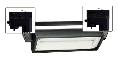 Juno HD Commercial Track Lighting TEK256LED35DBL (T256L TEK 35K 80CRI PDIM BL) 35W LED Wall Wash / Flood Trac Fixture, 3500K Color Temperature, Dimmable, Black FInish