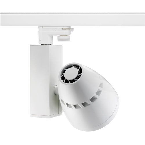 Juno HD Commercial Track Lighting TEK267L3KHCFWH (T267L TEK 30K 90CRI OFF FL WH) 64W Conix II LED Fixture, 3000K Color Temperature, 90 CRI, Flood Beam, White Finish