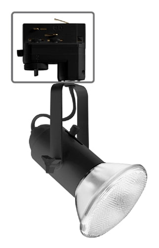 Juno TEK308BL Commercial Track Lighting Mini Universal - Line Voltage, Black Color
