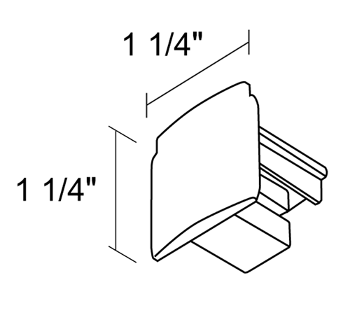 Juno HD Commercial Track Lighting TEK41-WH (TEK41 WH) 277V 2-Circuit/2-Neutral, TEK/HTEK Dead End, White Color