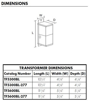 Juno Track Lighting TF5300BL (MAGXFMR 1C 300W 120 12AC BL) Trac 12/25 or Flex 12 Magnetic Low Voltage Transformer 12V, 300 Watts, 120VAC