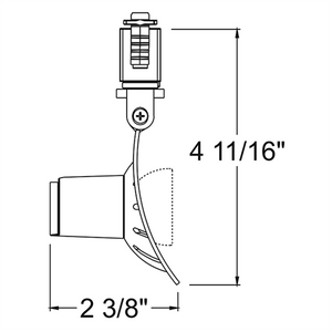 Juno Track Lighting TL1041SL (TL1041 SL) Trac 12 Miniature Low Voltage Lily MR16 LED-Compatible Lampholders, Silver Finish
