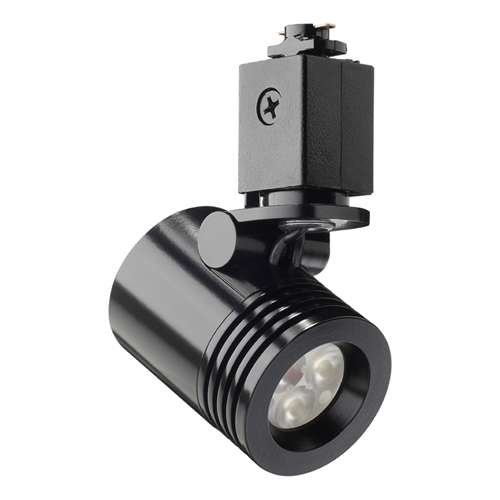 Juno Track Lighting TL114G2-2HCF-BL (TL114 G2 27K 90CRI FL BL) Trac 12 LED Mini Cylinder Spotlight, 6W 12V, 90 CRI, 2700K Color Temperature, Flood Beam Lighting Fixture, Black Color