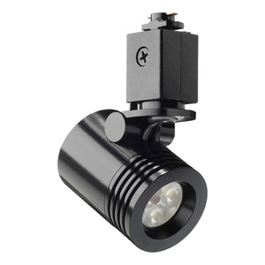 Juno Track Lighting TL114G2-4S-BL Trac 12 LED Mini Cylinder Spotlight, 6W 12V, 4000K Color Temp, Spot Beam Lighting Fixture, Black Color
