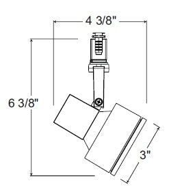 Juno Track Lighting TL190SL (TL190 SL) Trac 12 Cubix 20-50W MR16 Bulb, Silver Color