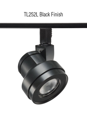 Juno Track Lighting TL252L-3K-N-BL Cylindra 13W Dimmable LED Trac 12 Track Fixture 3000K, Narrow Flood, Black Finish