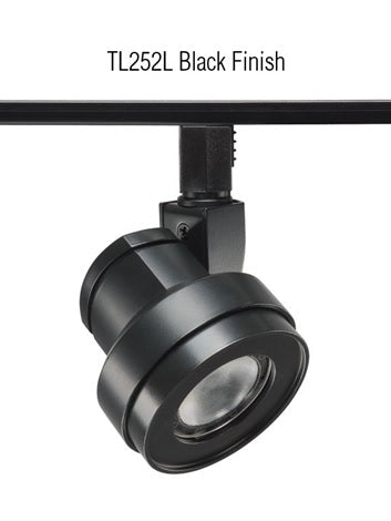 Juno Track Lighting TL252L-4K-N-BL Cylindra 13W Dimmable LED Trac 12 Track Fixture 4000K, Narrow Flood, Black Finish