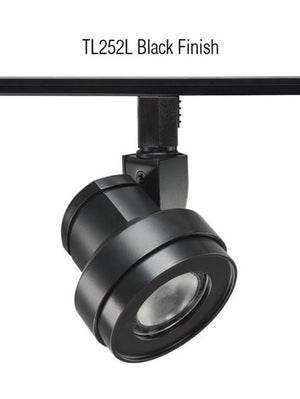 Juno Track Lighting TL252L-4K-N-BL Cylindra 13W Dimmable LED Trac 12 Track Fixture 4000K, Narrow Flood, Black Finish