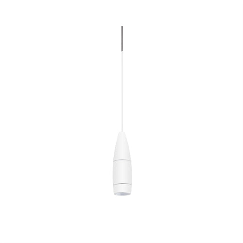Juno TLPL2783WHWH Trac 12 Decorative LED Mini-Pendant 6W 12V, Flute Pendant, with 78" Cord, 3000K Color Temperature, White Body, No Glass, White Adapter