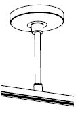 Juno Track Lighting TLR90-12-WH (TLR90 12IN WH) Trac 12/25 T-Bar 12" Ceiling Pendant Stem Feed and Mechanical Support, White Color