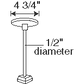 Juno Track Lighting TLR90-24-BL (TLR90 24IN BL) Trac 12/25 T-Bar 24" Ceiling Pendant Stem Feed and Mechanical Support, Black Color