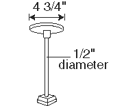 Juno Track Lighting TLR90-24-BL (TLR90 24IN BL) Trac 12/25 T-Bar 24" Ceiling Pendant Stem Feed and Mechanical Support, Black Color