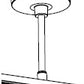 Juno Track Lighting TLR90-24-BL (TLR90 24IN BL) Trac 12/25 T-Bar 24" Ceiling Pendant Stem Feed and Mechanical Support, Black Color