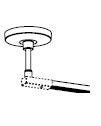 Juno Track Lighting TLR91-12-WH (TLR91 12IN WH) Trac 12/25 Rigid 12" Ceiling Pendant Stem Feed and Mechanical Support, White Color