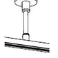 Juno Track Lighting TLR92-12-SL (TLR92 12IN SL) Trac 12/25 12" Ceiling Pendant Stem Feed and Mechanical Support Kit, Silver Color