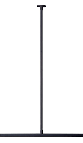 Juno Track Lighting TLR92-24-BL (TLR92 24IN BL) Trac 12/25 24" Ceiling Pendant Stem Feed and Mechanical Support Kit, Black Color